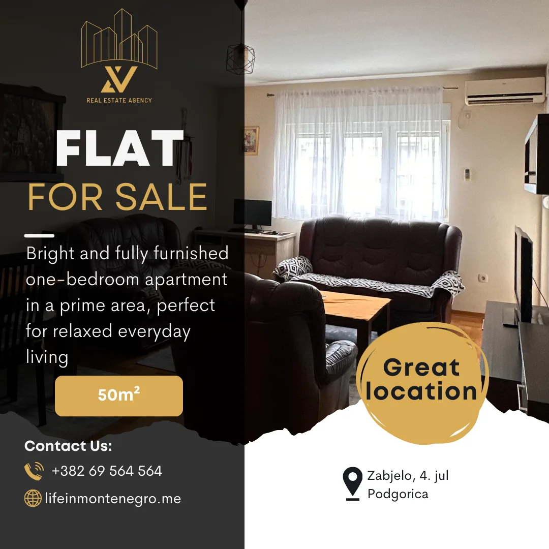 One-bedroom apartment, Zabjelo, Podgorica