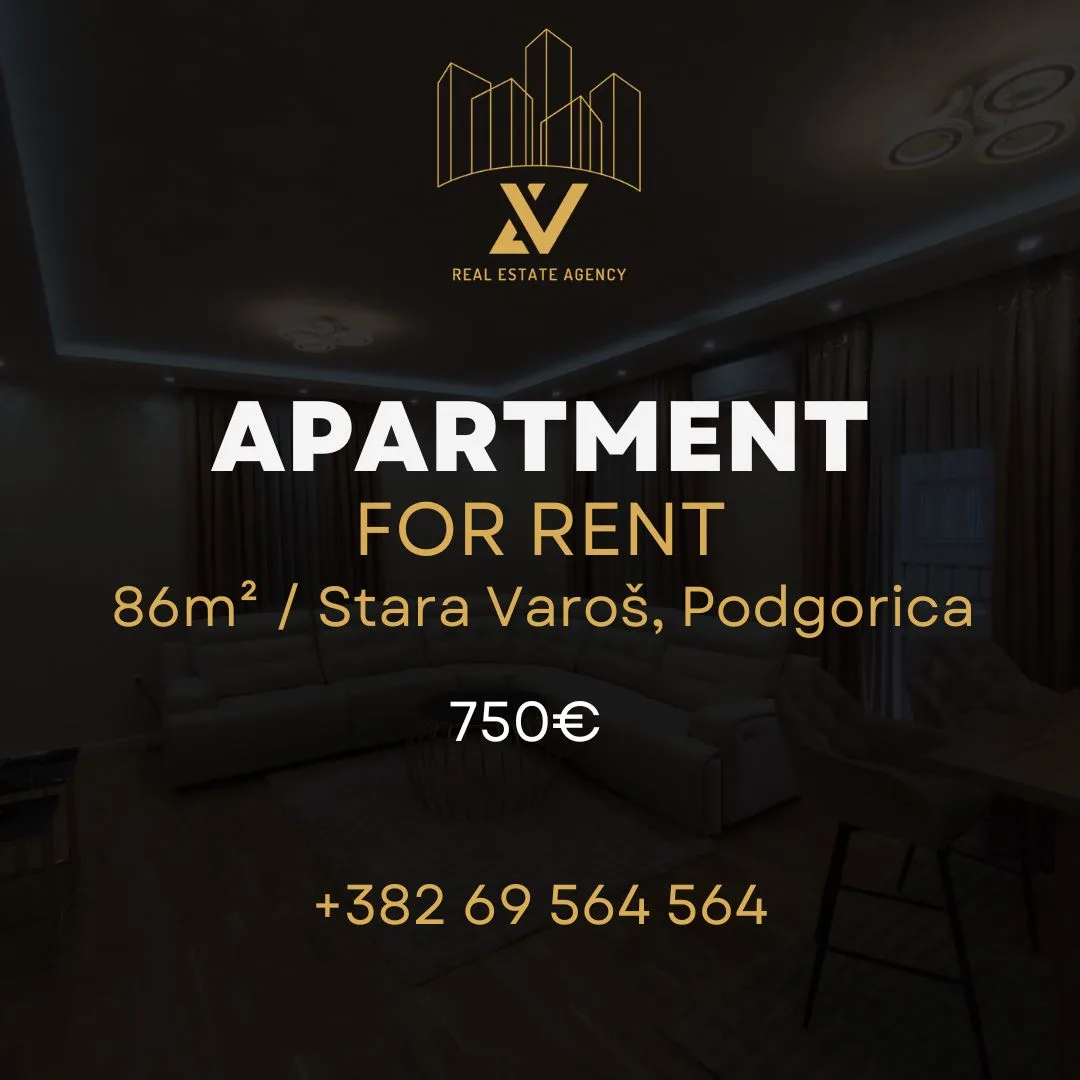 Dvosoban namješten stan 86m², Stara Varoš – Podgorica