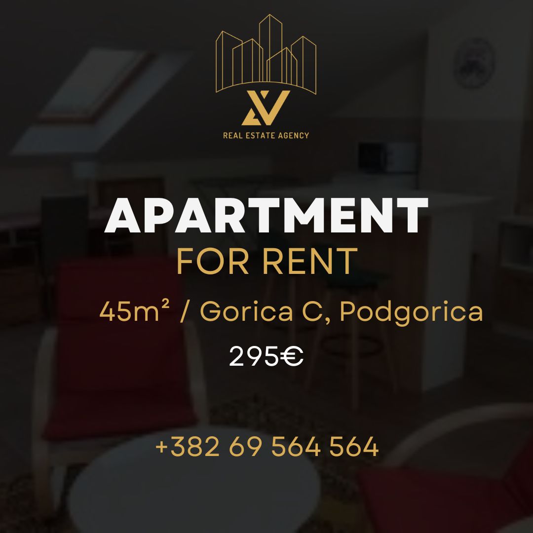 Garsonjera za izdavanje – Gorica C, Podgorica (45 m²)