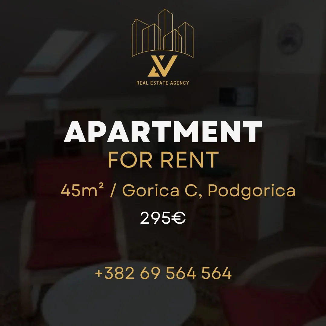 Garsonjera za izdavanje – Gorica C, Podgorica (45 m²)