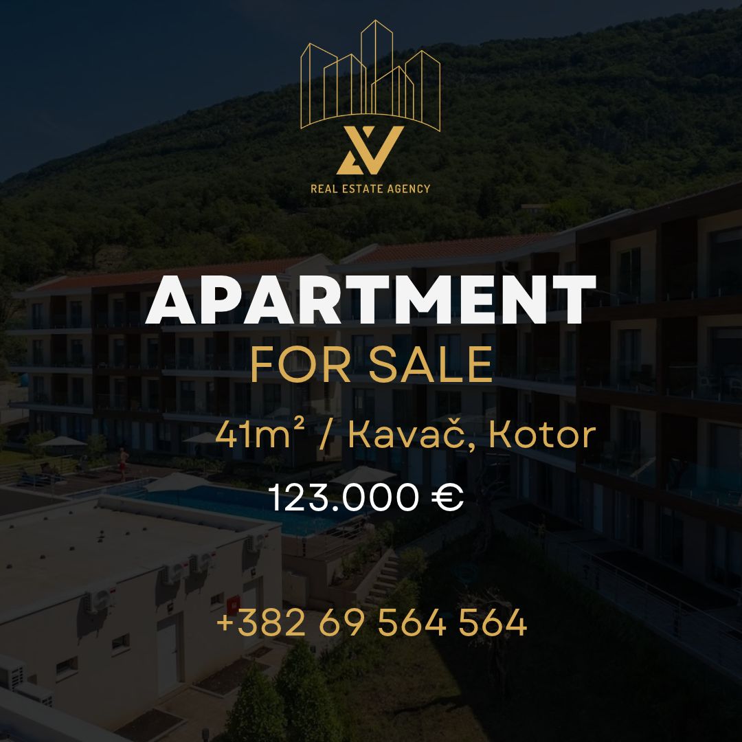 Dvosoban stan sa pogledom na more na prodaju – Kavač, Kotor (41 m²)