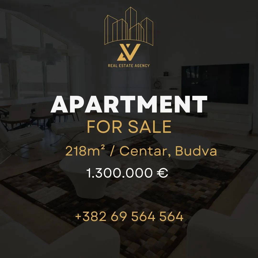 Luksuzan trosoban stan na prodaju – Centar Budve (218 m²)