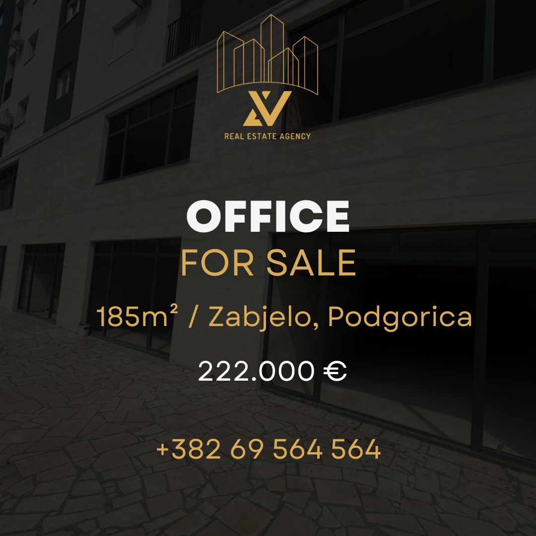 Poslovni prostor sa terasom na prodaju – Zabjelo, Podgorica (185 m²)