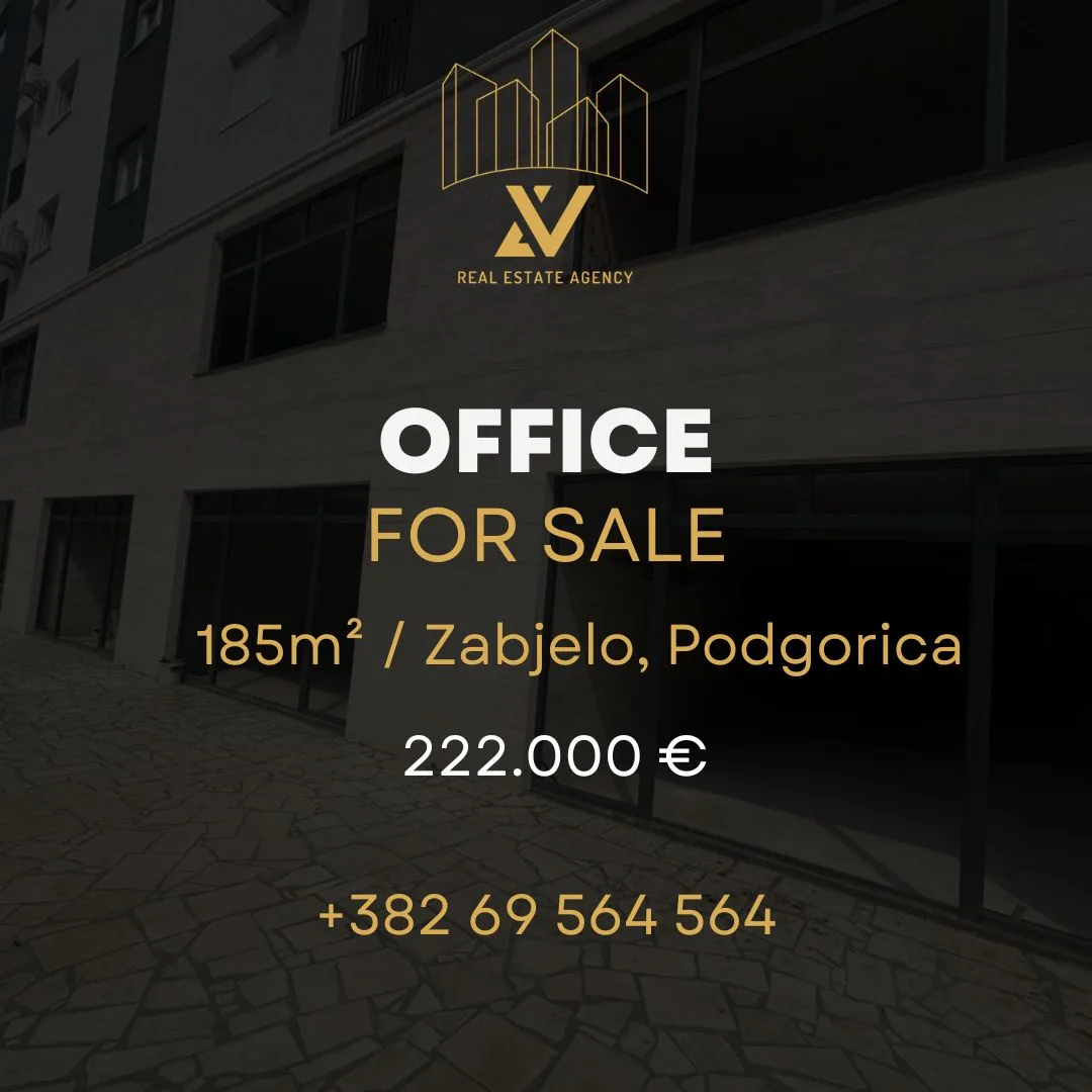 Poslovni prostor sa terasom na prodaju – Zabjelo, Podgorica (185 m²)